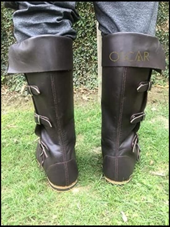 Medieval Leather Boots Renaissance Viking Pirate Costume Ankle Boot Men main image 6